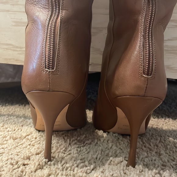 Worn once.  Authentic Jimmy Choo camel knee high boots. 3” heel. Size 38. - Picture 3 of 8